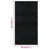 Washable Black Shaggy Rug 80x150 cm - Anti Slip & Soft