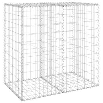 Gabion Wall with Covers - Galvanised Steel 100x60x100 cm