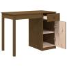 Stylish Honey Brown Solid Wood Desk | 100x50x75 cm | HipoMarket