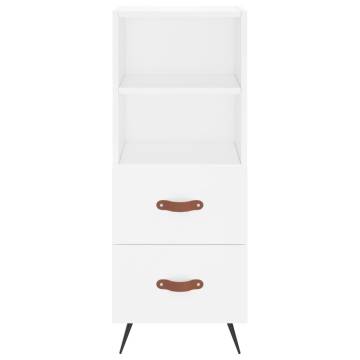 Stylish Highboard White - 34.5x34x180 cm Engineered Wood