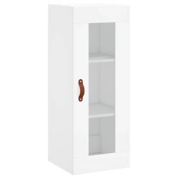 Stylish Highboard White - 34.5x34x180 cm Engineered Wood