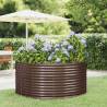 Garden Raised Bed Brown 140x140x68 cm Powder-coated Steel Colour brown Size 140 x 140 x 68 cm Quantity in Package 1 