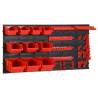 35 Piece Workshop Shelf Set - Red & Black Storage Solution