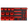 35 Piece Workshop Shelf Set - Red & Black Storage Solution