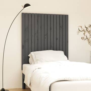 Elegant Grey Wall Headboard - Solid Wood Pine | HipoMarket