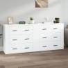 Sideboards 2 pcs White Engineered Wood Colour white Quantity in Package 2 