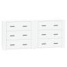 Stylish 2 pcs White Engineered Wood Sideboards for Your Home