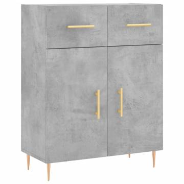 Stylish Highboard Concrete Grey - Ample Storage & Durable Design