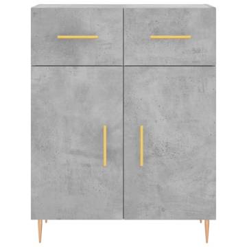 Stylish Highboard Concrete Grey - Ample Storage & Durable Design