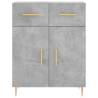 Stylish Highboard Concrete Grey - Ample Storage & Durable Design