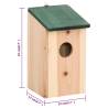 Wooden Bird Houses Set of 4 - Perfect Garden Ornament