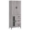 Highboard Grey Sonoma - Stylish Engineered Wood Storage Cabinet