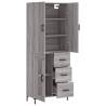 Highboard Grey Sonoma - Stylish Engineered Wood Storage Cabinet