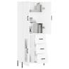 Stylish White Highboard - 69.5x34x180 cm | Hipomarket