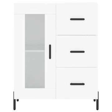 Stylish White Highboard - 69.5x34x180 cm | Hipomarket