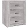 Stylish Grey Sonoma Bedside Cabinet - 50x36x60 cm