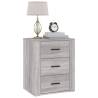 Stylish Grey Sonoma Bedside Cabinet - 50x36x60 cm