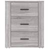 Stylish Grey Sonoma Bedside Cabinet - 50x36x60 cm