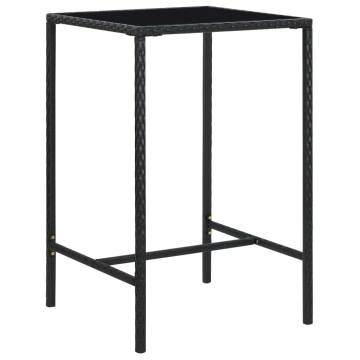 Garden Bar Table Black 70x70x110 cm - Stylish Outdoor Solution