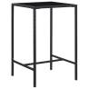 Garden Bar Table Black 70x70x110 cm Poly Rattan and Glass Colour black Size 70 x 70 x 110 cm Quantity in Package 1 