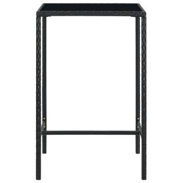 Garden Bar Table Black 70x70x110 cm - Stylish Outdoor Solution