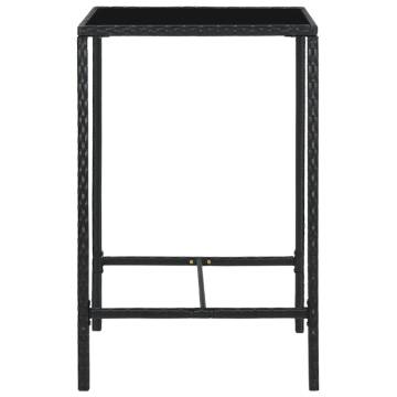 Garden Bar Table Black 70x70x110 cm - Stylish Outdoor Solution