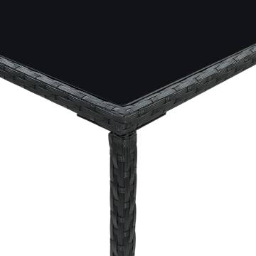 Garden Bar Table Black 70x70x110 cm - Stylish Outdoor Solution