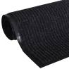 Black PVC Door Mat 90x150 cm - Stop Dirt & Mud Easily