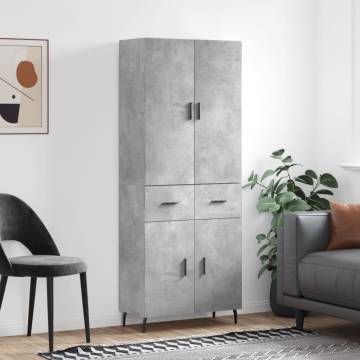 Highboard Concrete Grey - Stylish Storage Solution | HipoMarket