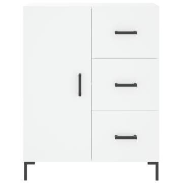 Elegant Highboard in White - 69.5x34x180 cm Engineered Wood