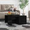 Stylish 4 pcs High Gloss Black Coffee Tables | HipoMarket