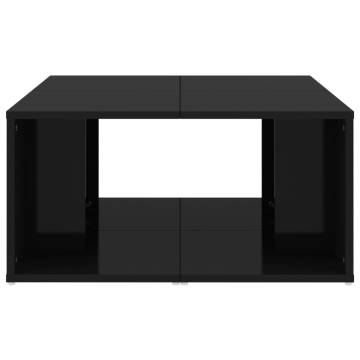 Stylish 4 pcs High Gloss Black Coffee Tables | HipoMarket