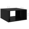 Stylish 4 pcs High Gloss Black Coffee Tables | HipoMarket