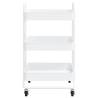 Durable 3-Tier White Trolley - Steel Storage Solution | Hipo Market