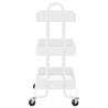 Durable 3-Tier White Trolley - Steel Storage Solution | Hipo Market