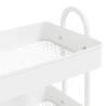 Durable 3-Tier White Trolley - Steel Storage Solution | Hipo Market