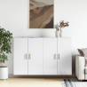 High Gloss White Wall Mounted Cabinets - 2 pcs | HipoMarket