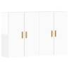 High Gloss White Wall Mounted Cabinets - 2 pcs | HipoMarket