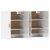 High Gloss White Wall Mounted Cabinets - 2 pcs | HipoMarket