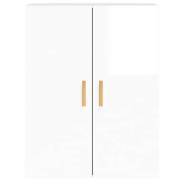 High Gloss White Wall Mounted Cabinets - 2 pcs | HipoMarket