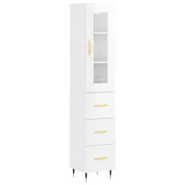 Highboard High Gloss White - Stylish Storage Solution