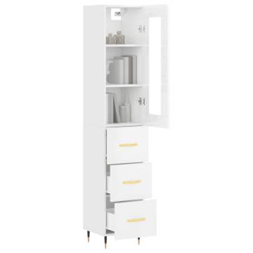 Highboard High Gloss White - Stylish Storage Solution