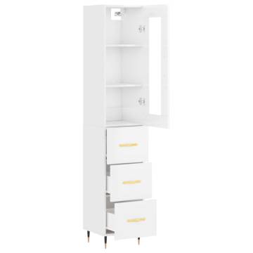 Highboard High Gloss White - Stylish Storage Solution