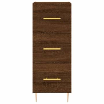 Elegant Highboard Brown Oak - 34.5x34x180 cm | Hipomarket