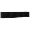 CD Wall Shelf Black 100x18x18 cm - Stylish Storage Solution