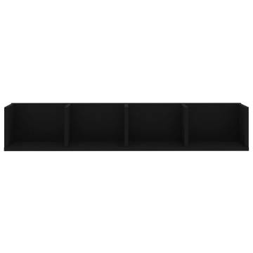 CD Wall Shelf Black 100x18x18 cm - Stylish Storage Solution