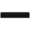 CD Wall Shelf Black 100x18x18 cm - Stylish Storage Solution