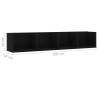 CD Wall Shelf Black 100x18x18 cm - Stylish Storage Solution