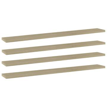 Bookshelf Boards 4 pcs Sonoma Oak - Stylish Storage Solution