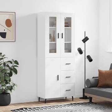 Highboard High Gloss White | Elegant Storage Solution